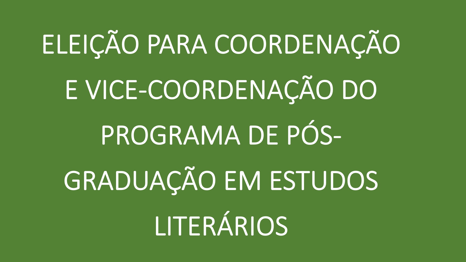 ELEIÇÃO COORDENAÇÃO PPGEL